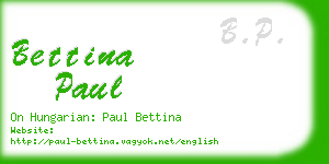 bettina paul business card